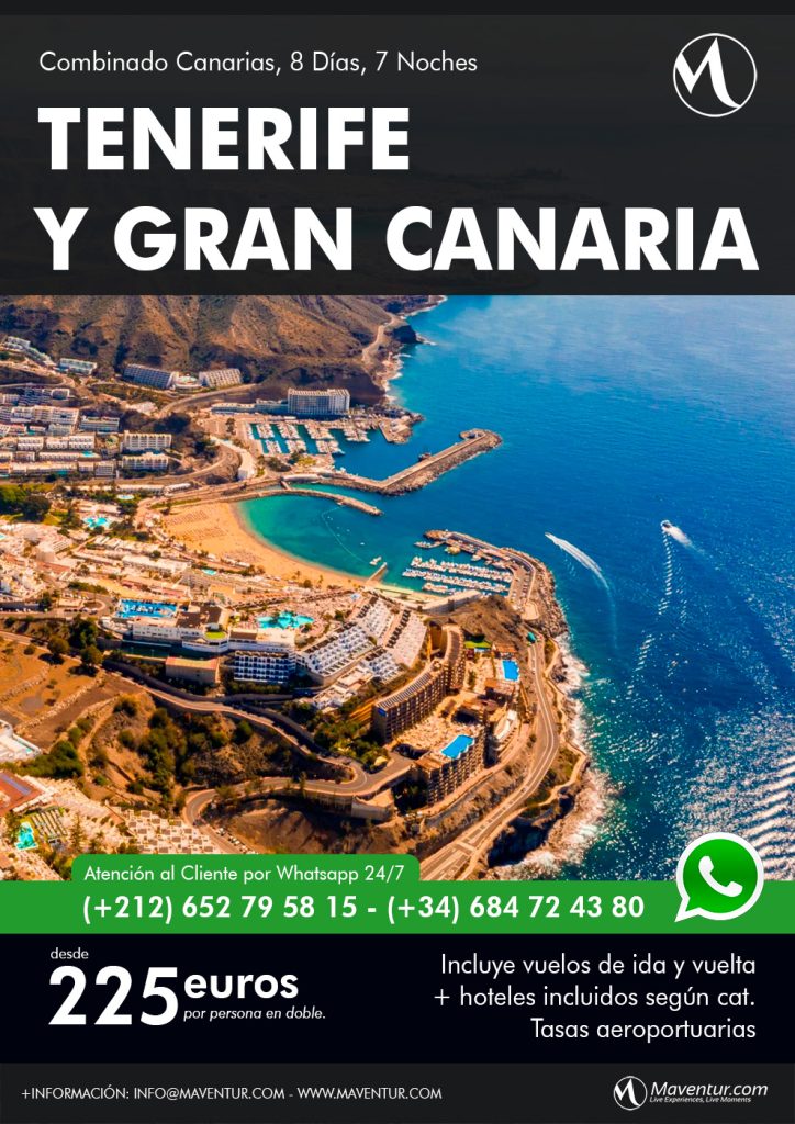 COMBINADO TENERIFE Y GRAN CANARIA VUELO MAS HOTEL MAVENTUR TRAVEL