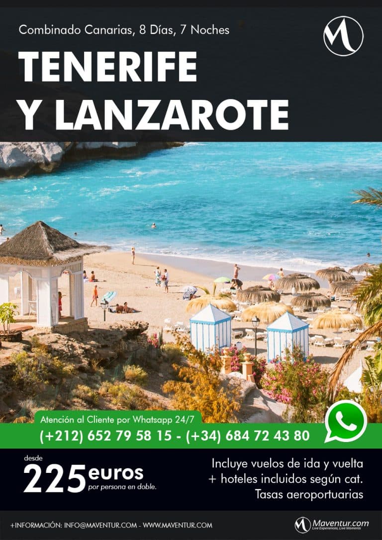 Combinado Tenerife y Lanzarote vuelo + hotel Maventur travel