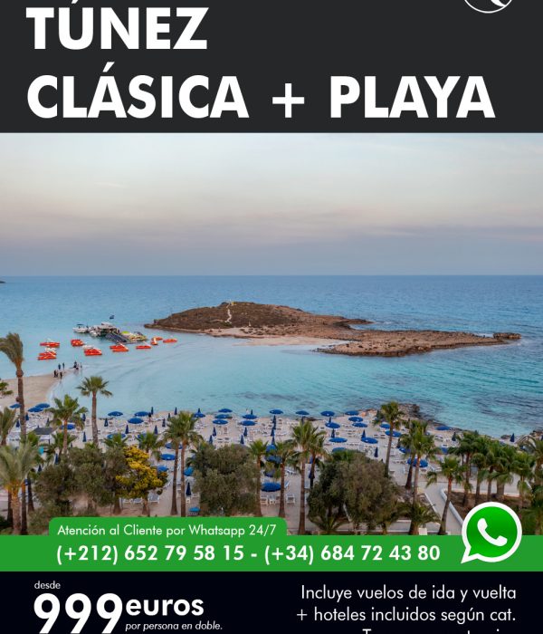 Túnez Clásica mas playa 11 dias Maventur Travel Vuelos incluidos Madrid