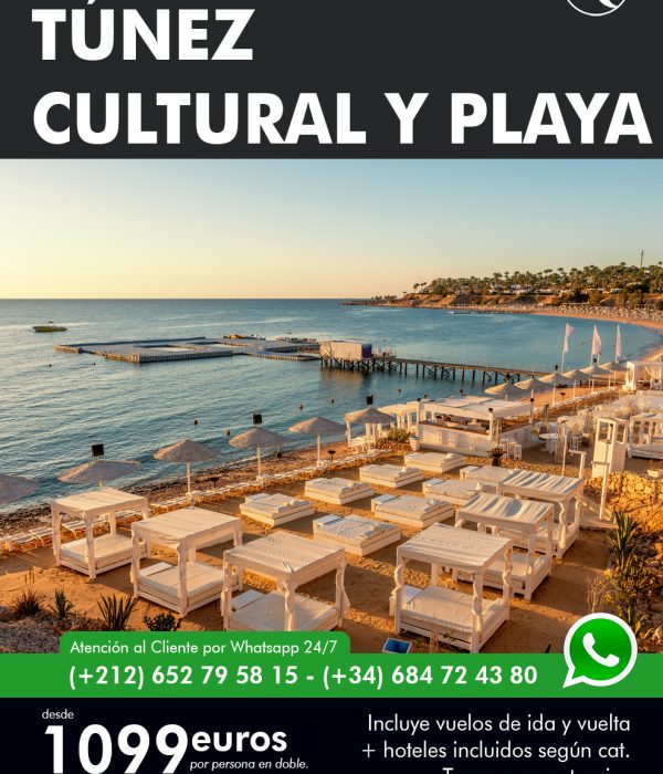 Túnez Cultural y Playa 12 dias Maventur Travel Vuelos incluidos Madrid