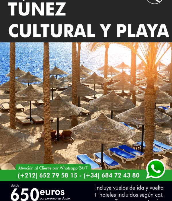 Túnez Cultural y Playa 8 dias Maventur Travel Vuelos incluidos Madrid