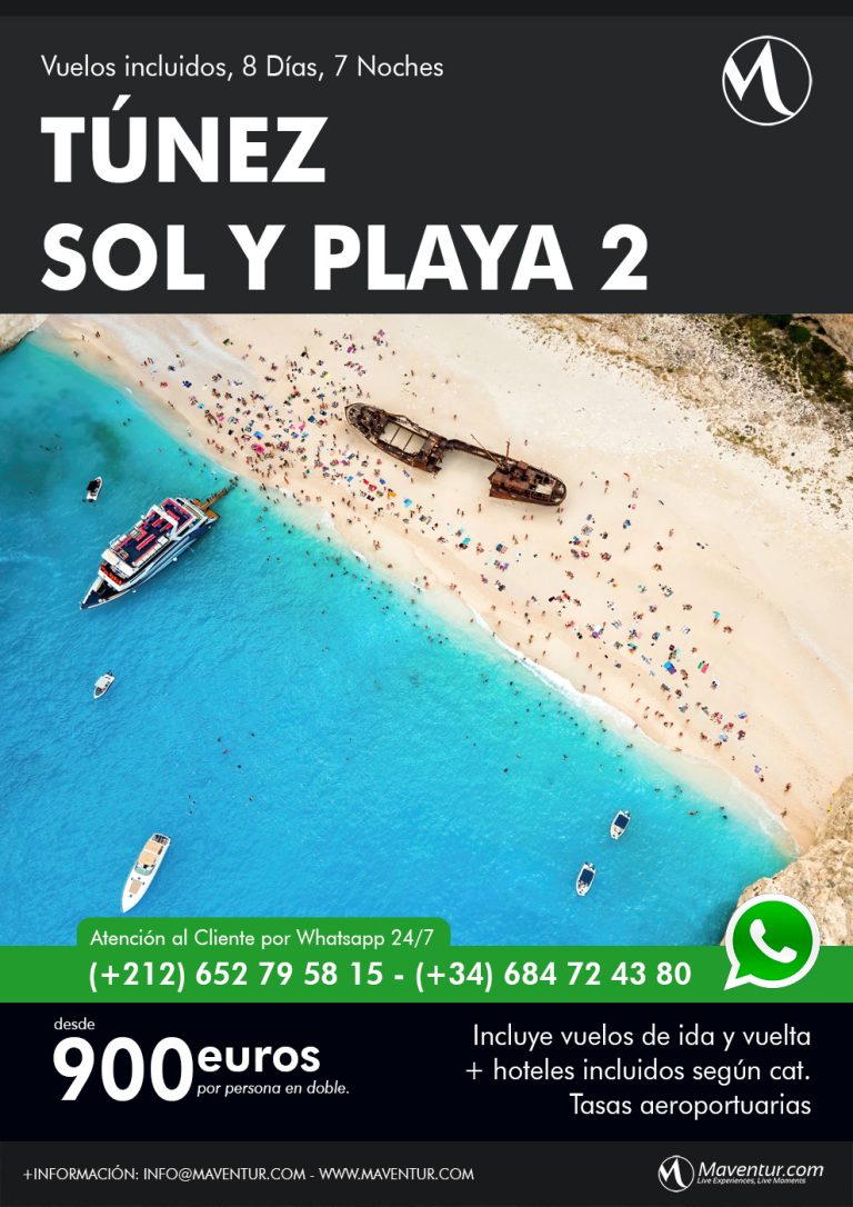 Túnez Sol y Playa 2 8 dias Maventur Travel Vuelos incluidos Madrid