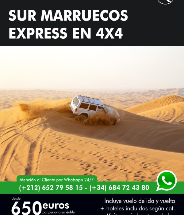 Escapada Sur de Marruecos en 4x4 desde España en Avion